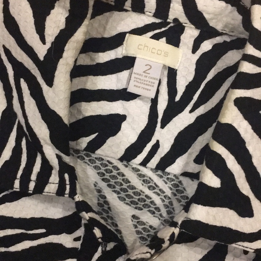 CHICOS Zebra Jacket - Picture 2 of 3